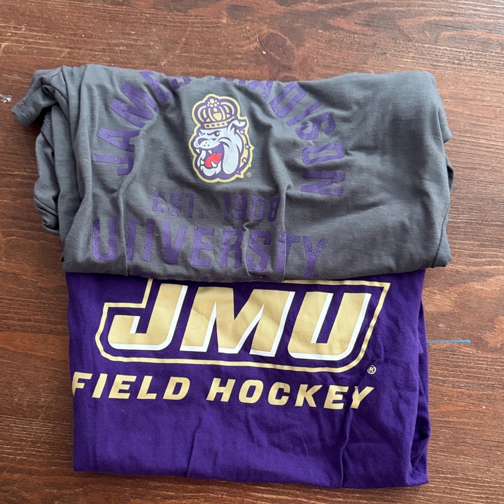 JMU Field Hockey Graphic Tee - Purple & Gray